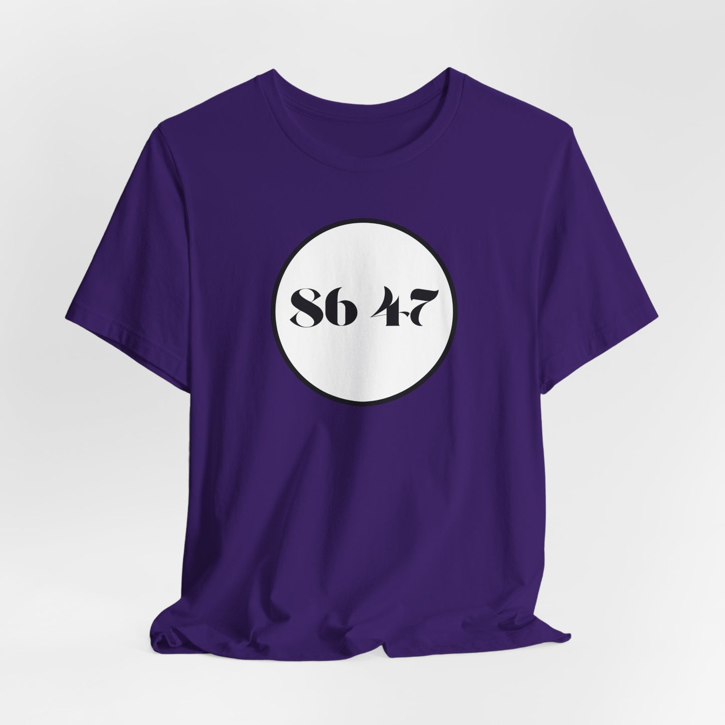 86 47 - Clean, Clear & Concise - Vintage Circle Number Tee — "86 47" Graphic T-Shirt