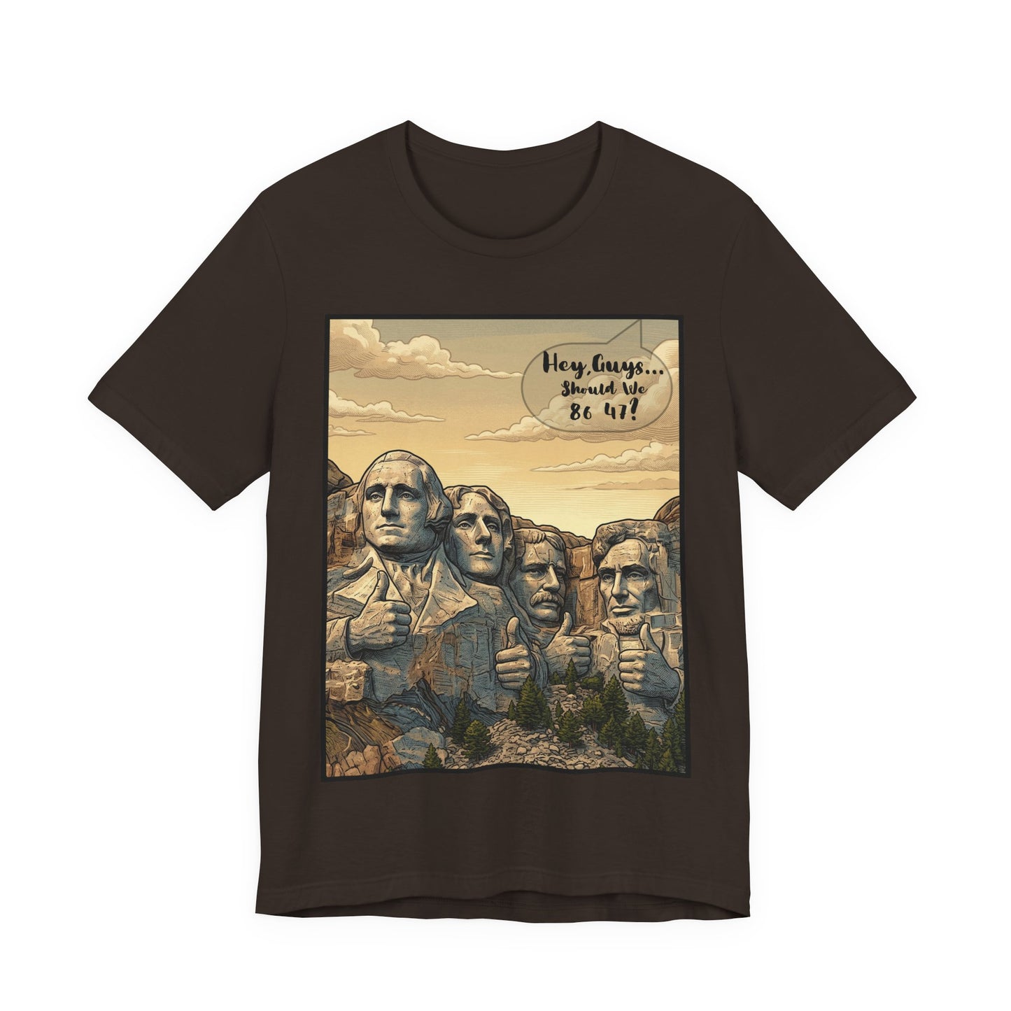Mount Rushmore Thumbs Up Tee — Vintage Patriotic Graphic T-Shirt - Voice of God