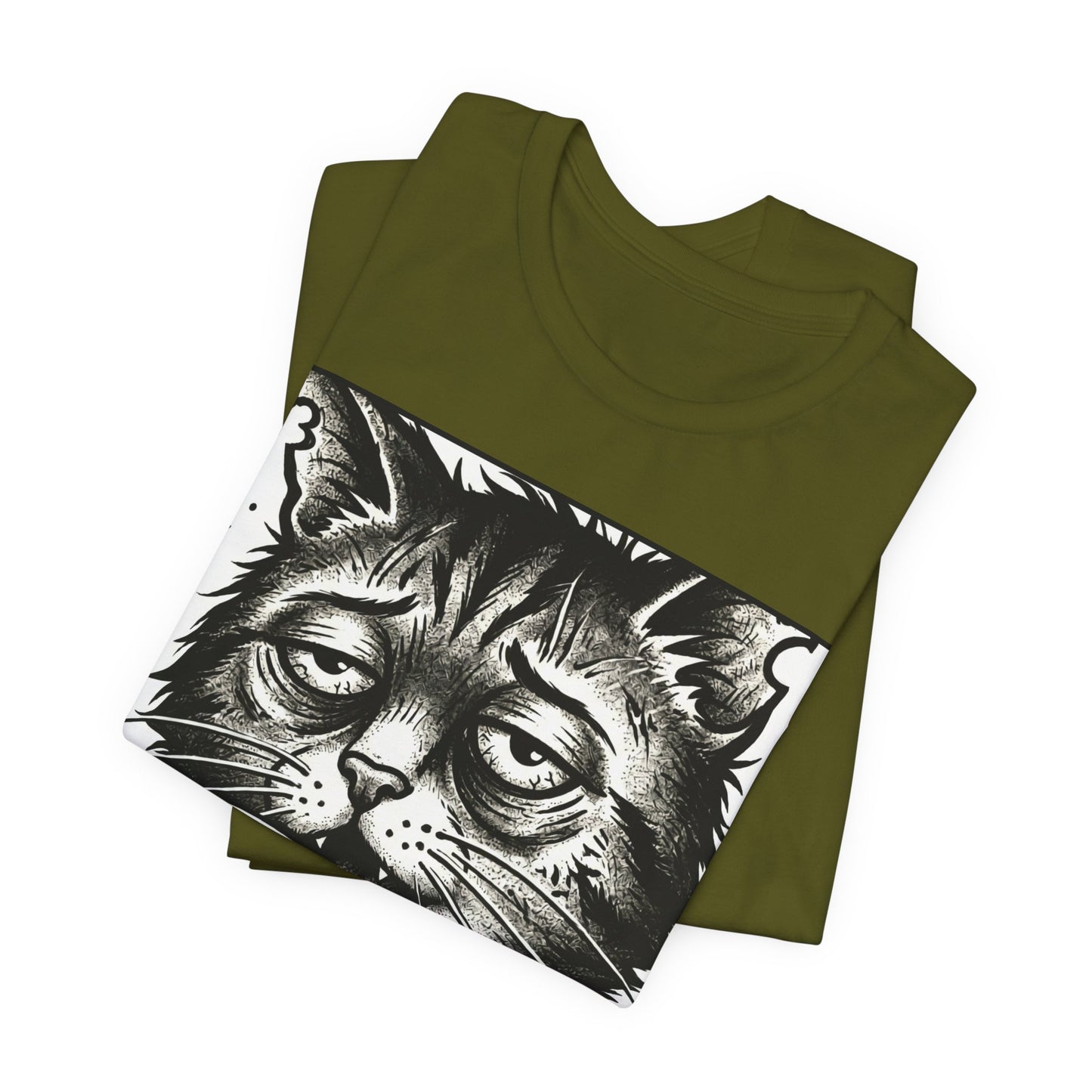 VOID - The Original Void Cat Tee — Tired Moody Cat Drinking Coffee Graphic T-Shirt