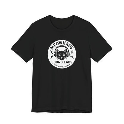 Meowhaus Sound Labs Cat Logo Tee - Fort Wayne Indiana Audio Music Studio School