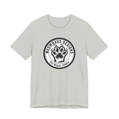 Meowhaus Designs Paw Logo T‑Shirt — Fort Wayne Cat Lover Graphic Tee