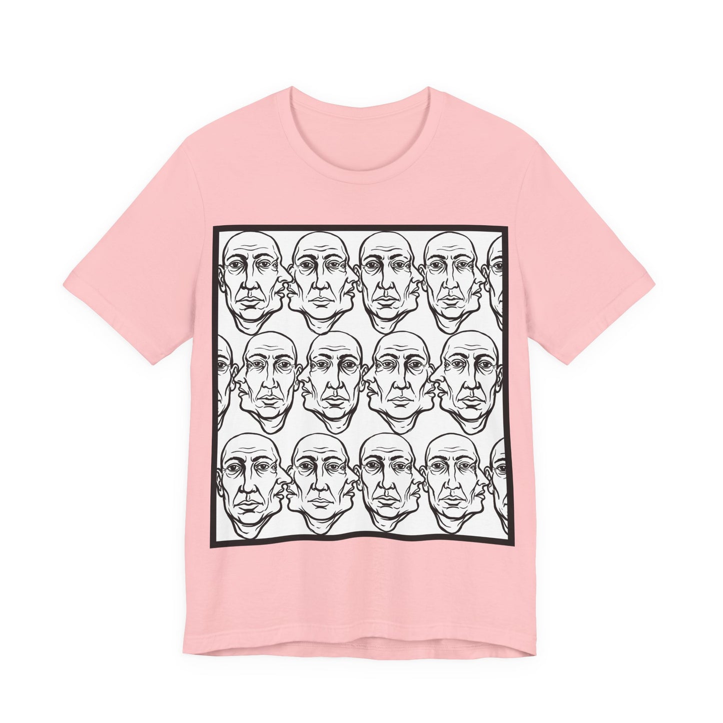 HotGossip - Version 1 - Abstract Repeating Faces Graphic Tee