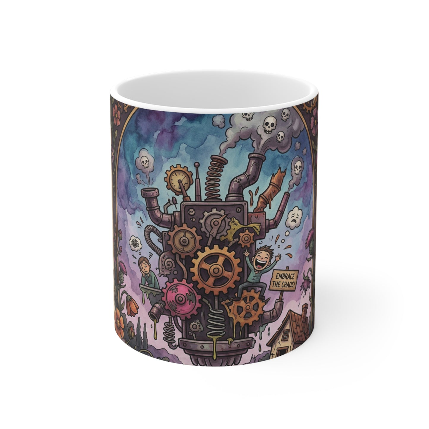 FUN! - 11oz Mug Ambi Handle - Steampunk Magic Machine Mug – “Putting the Fun in Dysfunctional” 11oz