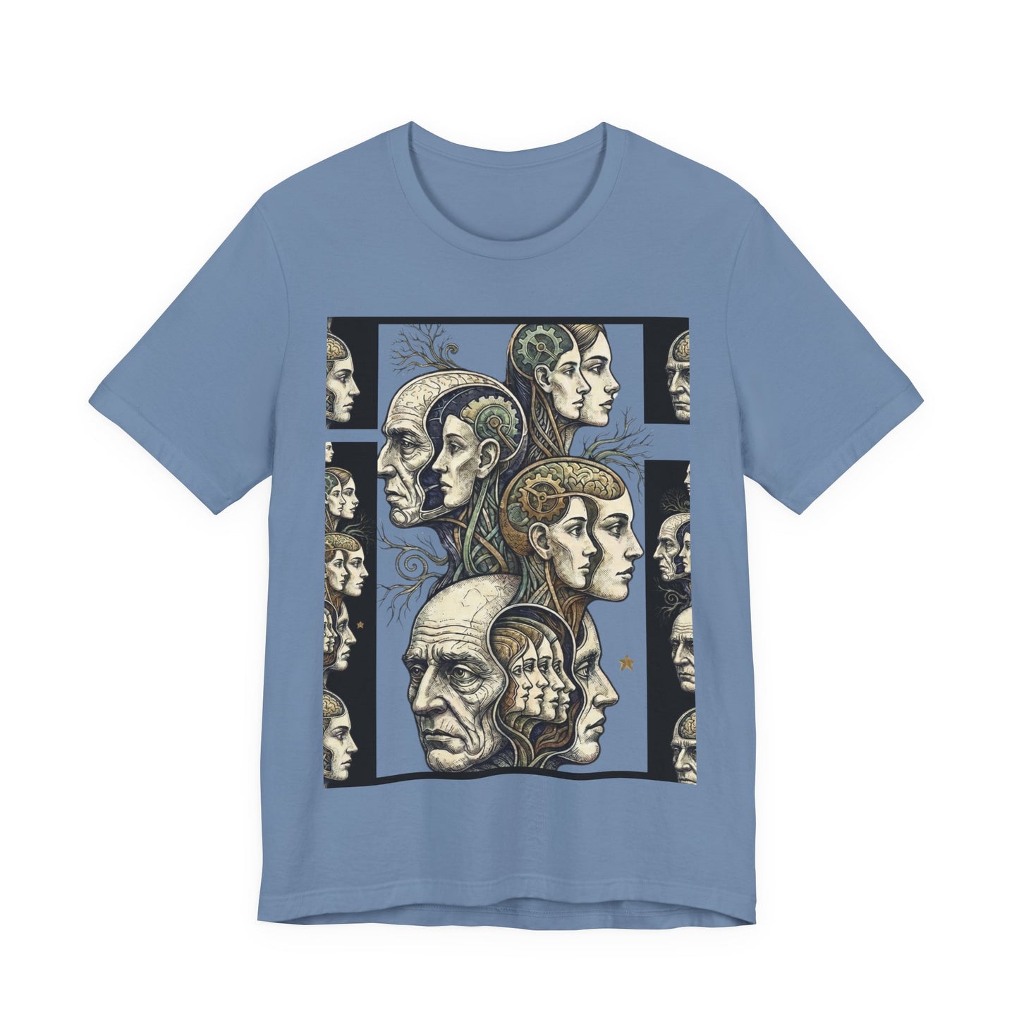Family Of Thought - "Hearing Voices" - Human Mind Anatomy Tee — Vintage Phrenology Art T‑Shirt