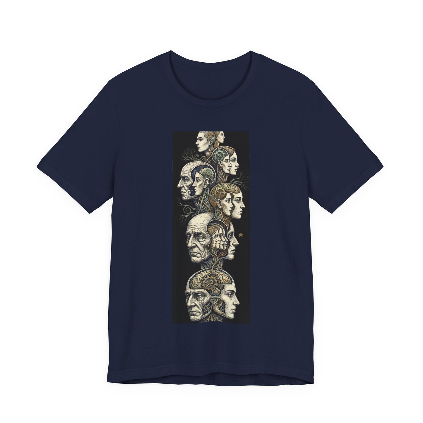 Family of Thought - Black - Phrenology Heads Vintage Anatomy Tee