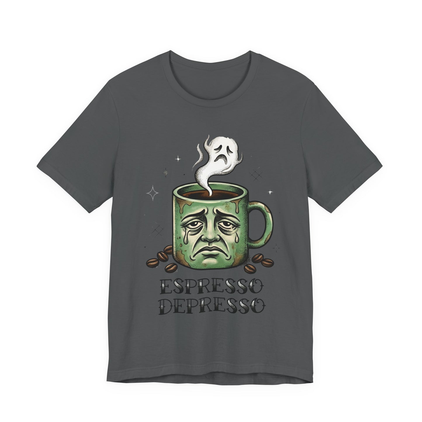 VOID - Espresso Depresso Coffee Tee – Funny Sad Coffee Mug T-Shirt