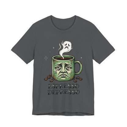 VOID - Espresso Depresso Coffee Tee – Funny Sad Coffee Mug T-Shirt