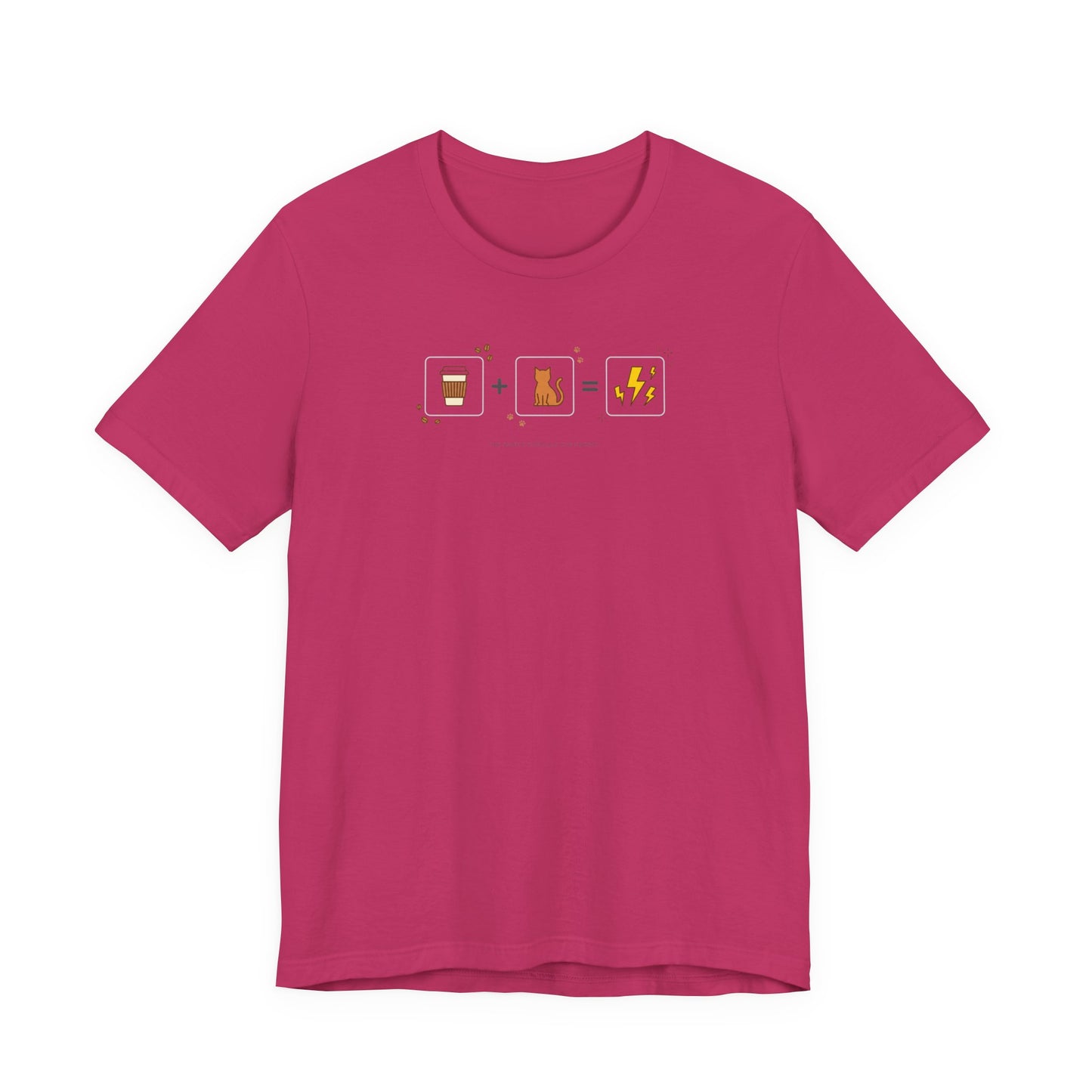 VOID - The Magic Formula - Coffee + Cat = Energy T-Shirt — Cute Cat & Coffee Equation Tee