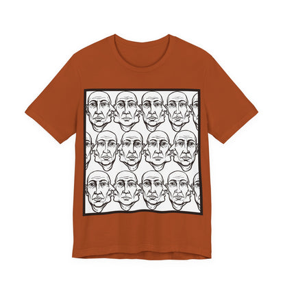 HotGossip - Version 1 - Abstract Repeating Faces Graphic Tee