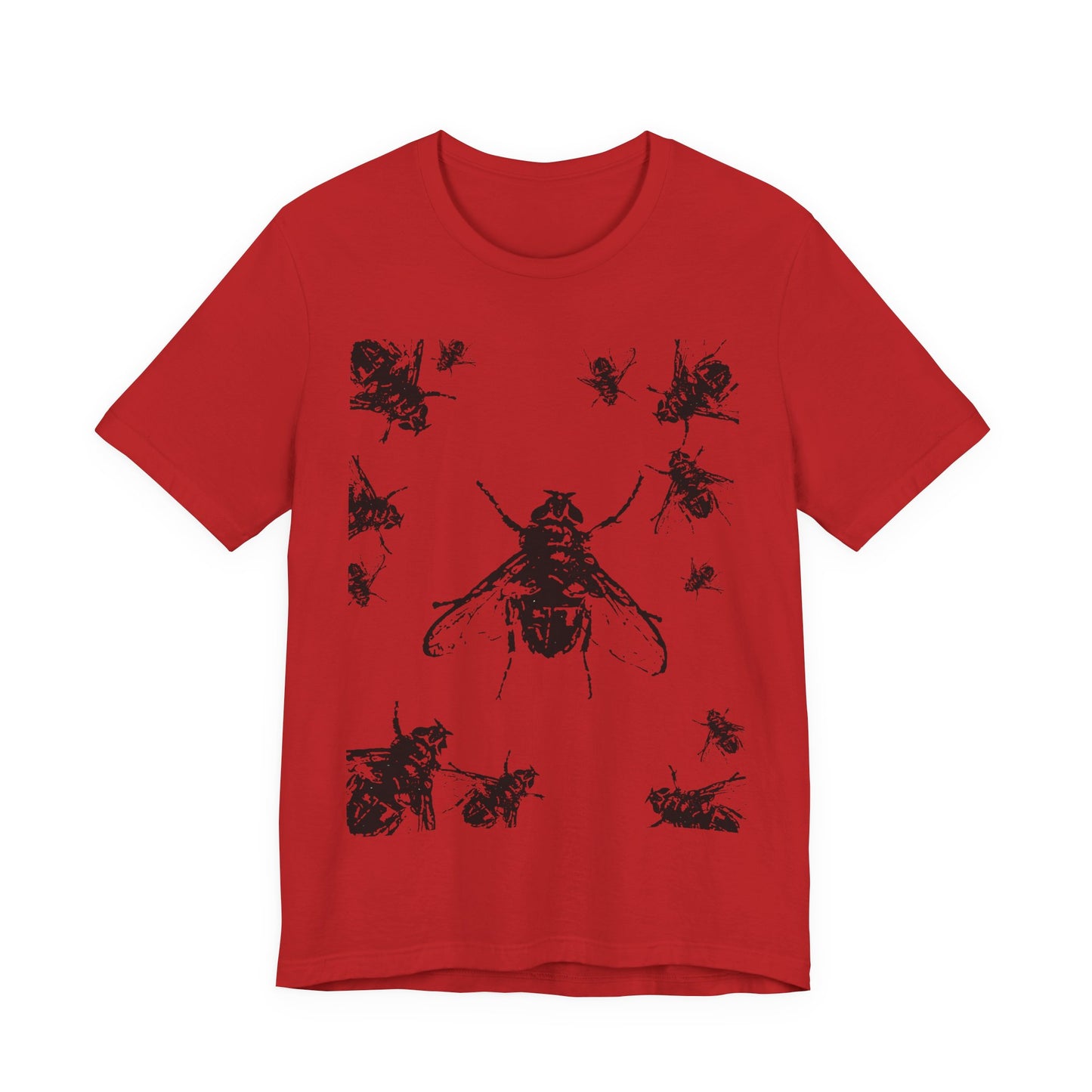 Flies Flies Flies! Graphic Tee — Rock'n'Roll Insect Illustration T-Shirt