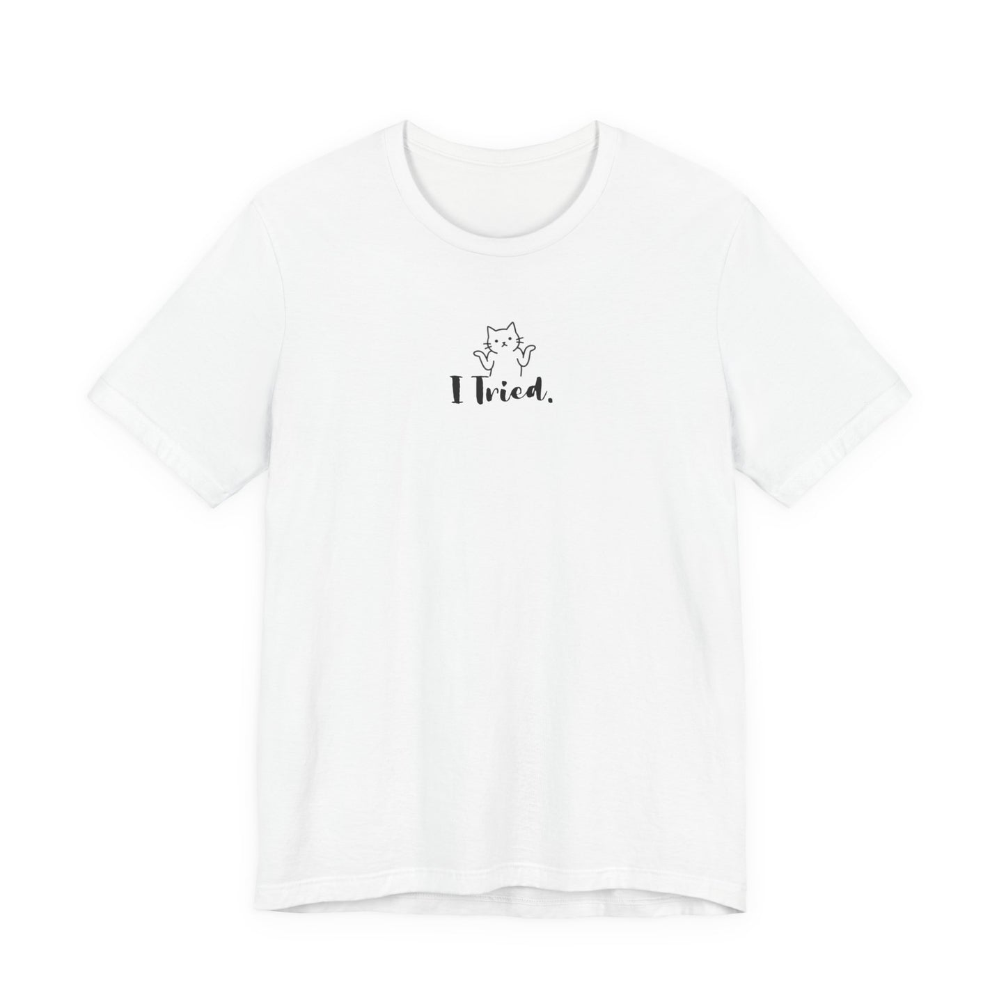 VOID - Cute Cat "I Tried." Minimalist Graphic Tee