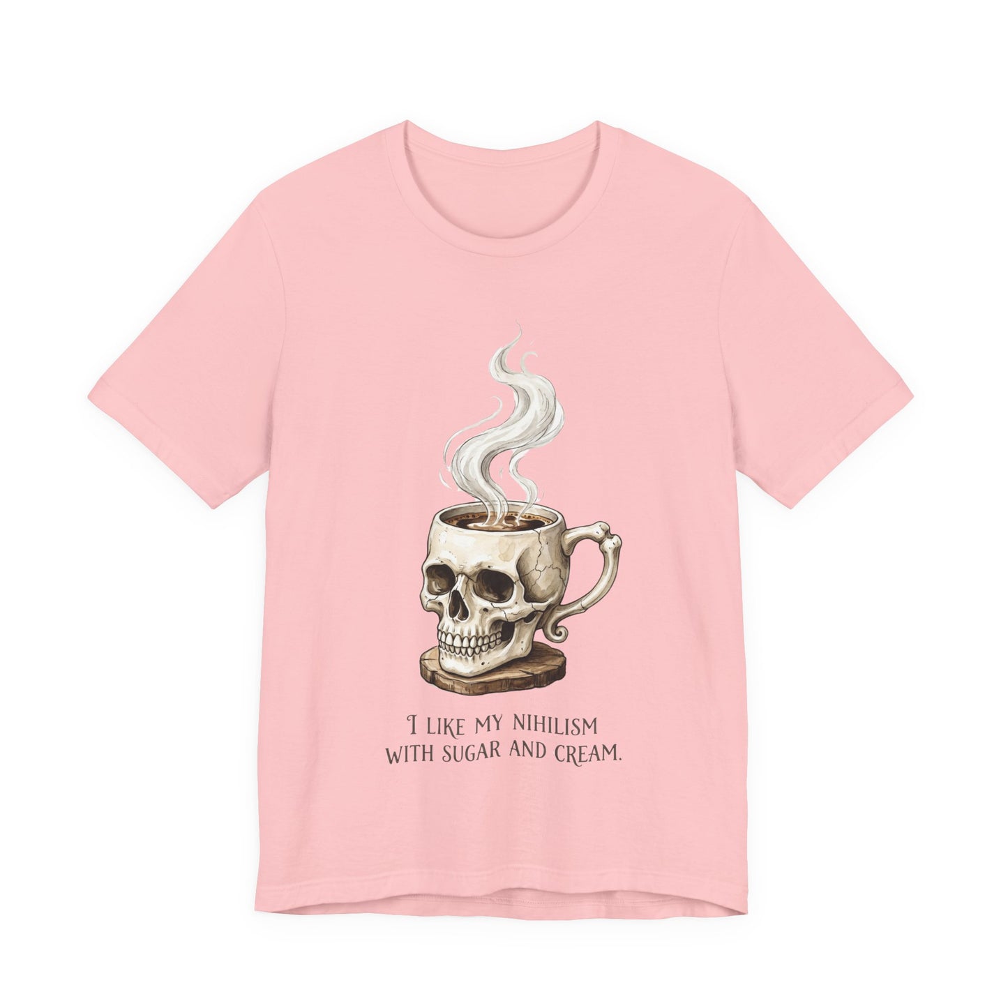 VOID - Tattoo Skull Coffee Tee — "I Like My Nihilism With Sugar and Cream" Graphic T-Shirt
