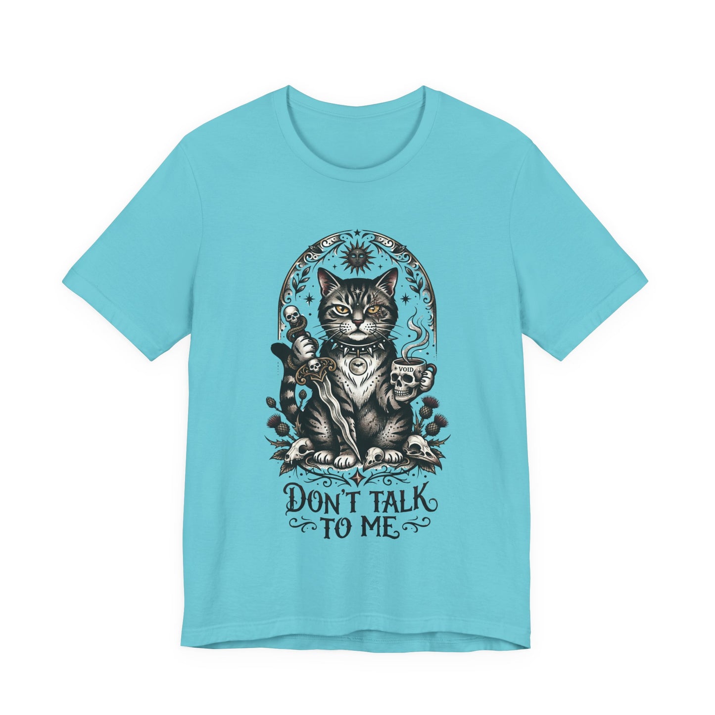 VOID - Don't Talk To Me Cat Tee — Gothic Mystic Cat Graphic T-Shirt