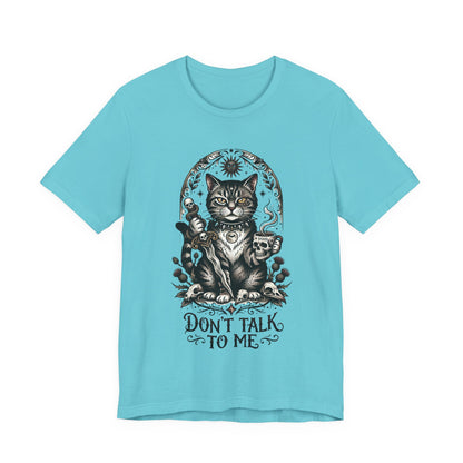 VOID - Don't Talk To Me Cat Tee — Gothic Mystic Cat Graphic T-Shirt