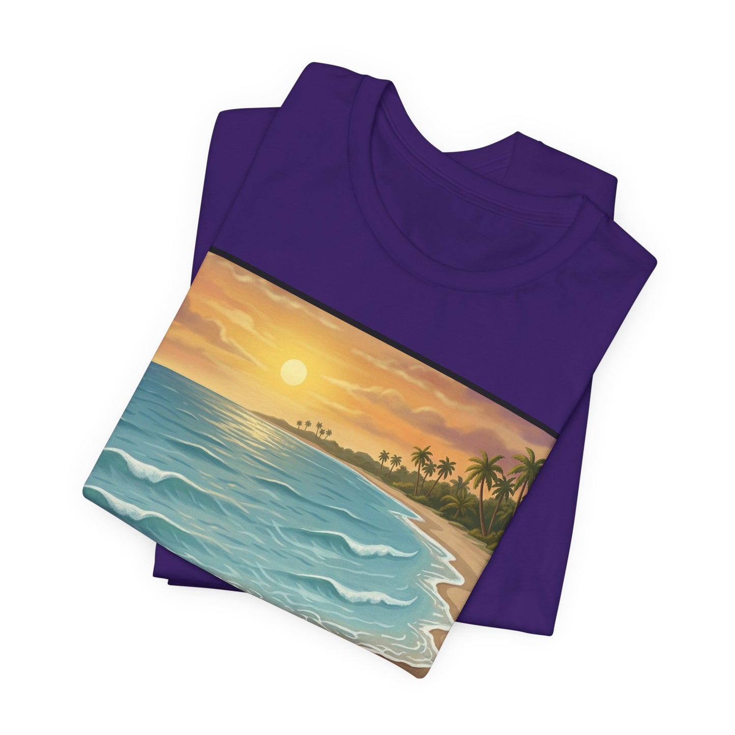 Another Nice Day At The Beach - Vertical - Beach Sunset Tee — Coastal Tropical Shoreline Graphic T‑Shirt