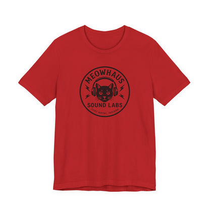 Meowhaus Sound Labs Cat Logo Tee - Clear Variation - Fort Wayne Indiana Audio Sound Music Studio School
