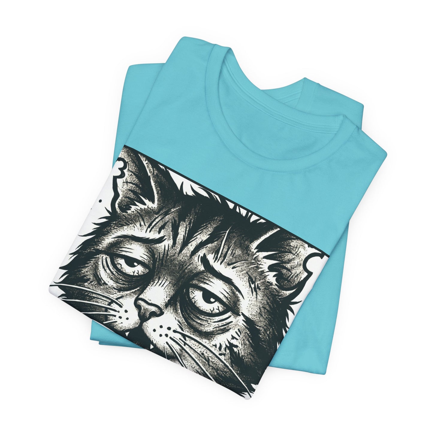 VOID - The Original Void Cat Tee — Tired Moody Cat Drinking Coffee Graphic T-Shirt
