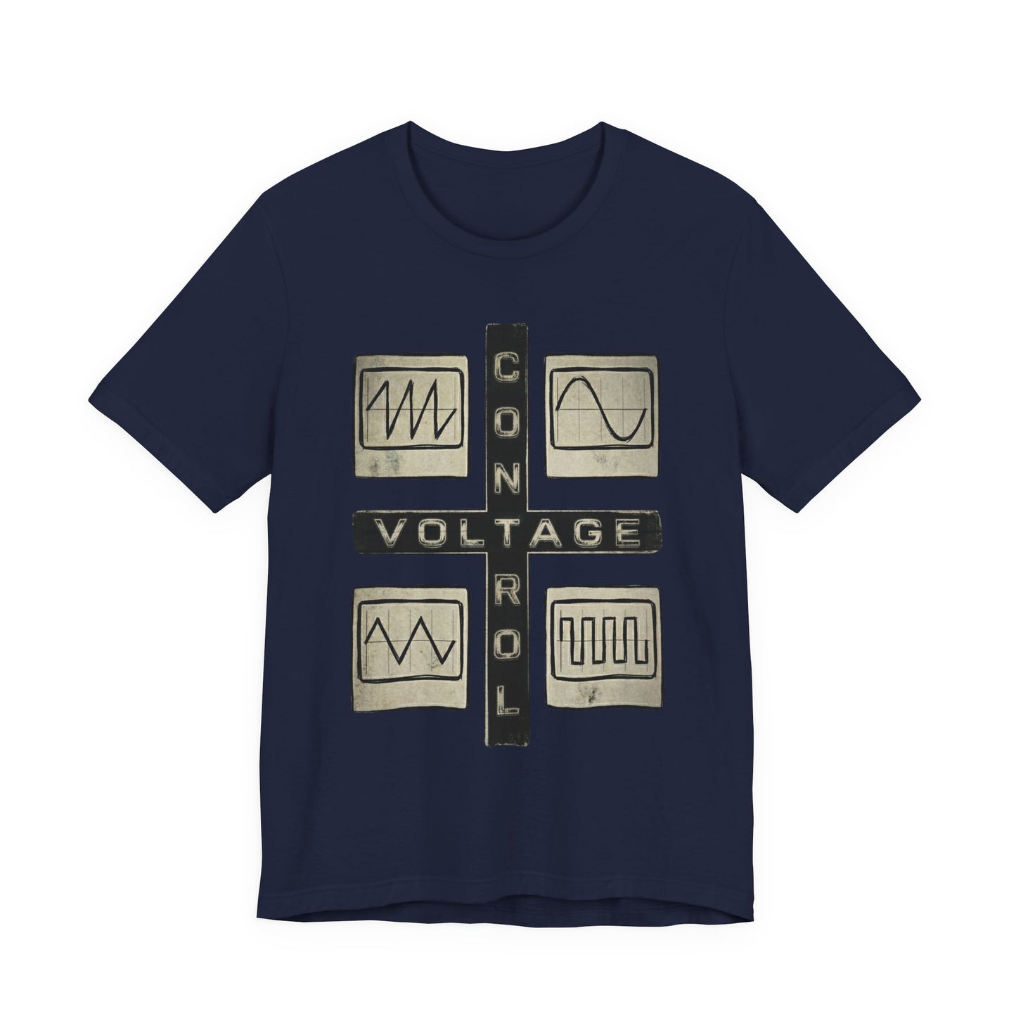 CV Control Voltage Modular Analog Synth Tee — Retro Oscilloscope T-Shirt