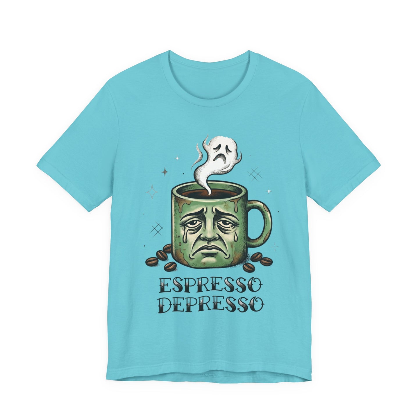 VOID - Espresso Depresso Coffee Tee – Funny Sad Coffee Mug T-Shirt
