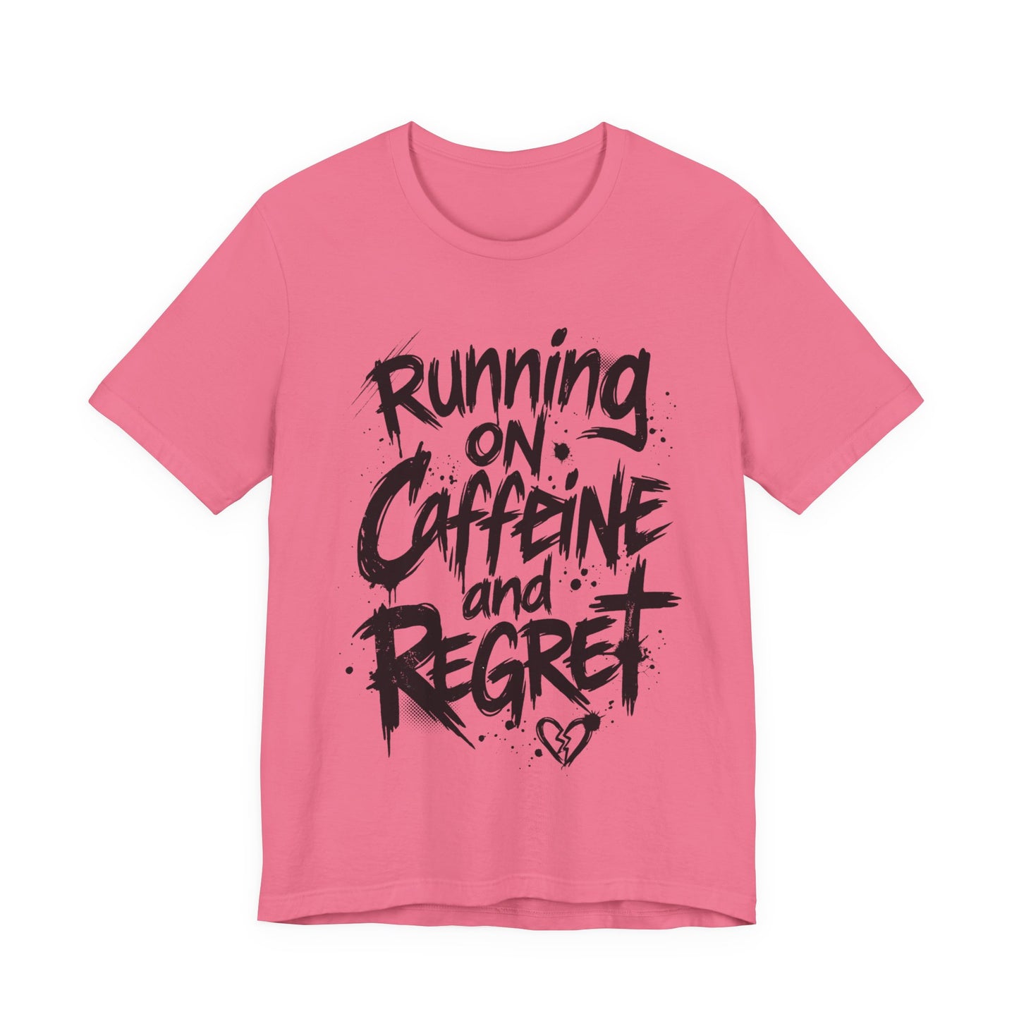 VOID - 'Running on Caffeine and Regret' Version 3 - Coffee Cat Graphic T‑Shirt