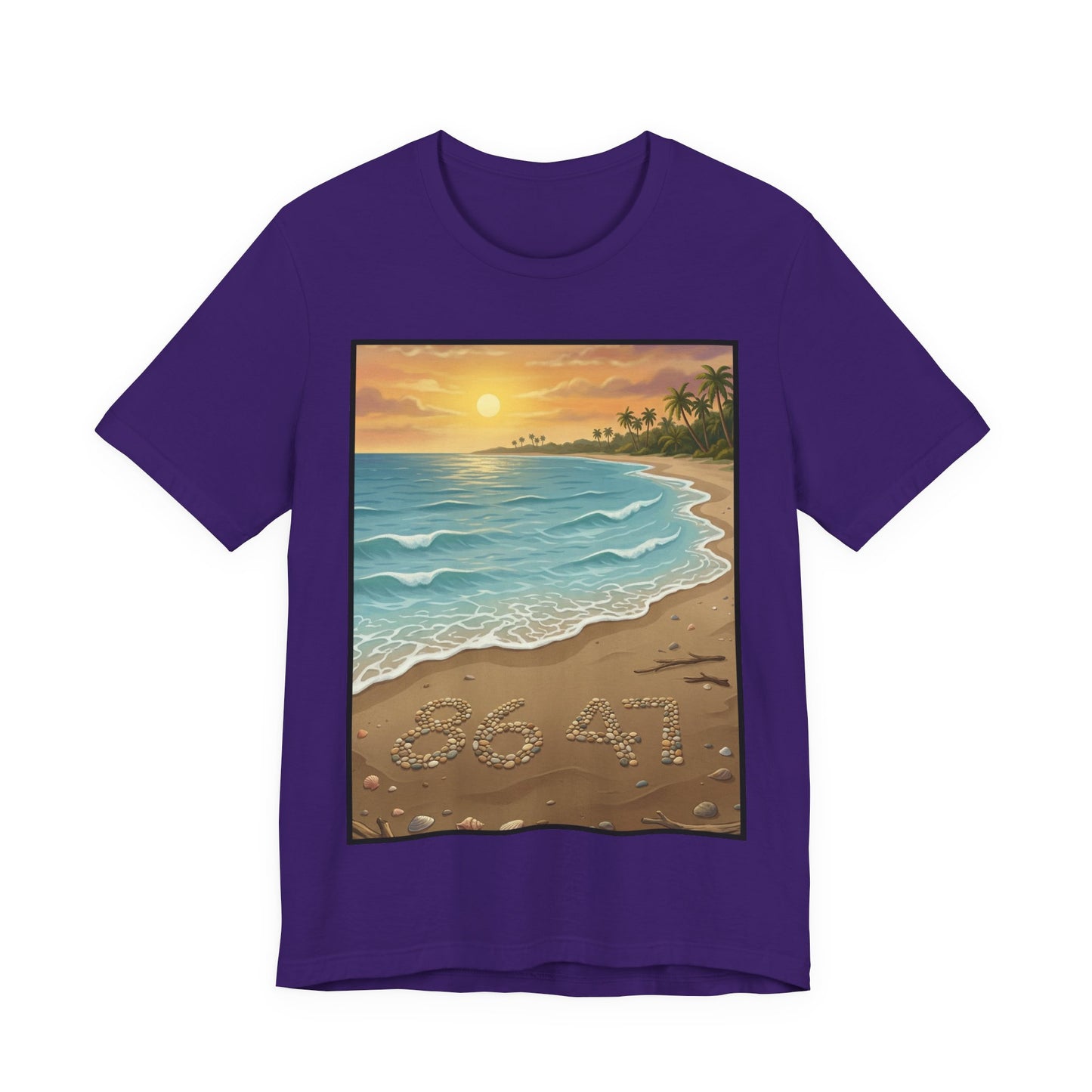 Another Nice Day At The Beach - Vertical - Beach Sunset Tee — Coastal Tropical Shoreline Graphic T‑Shirt