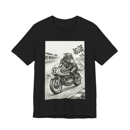 Ratney - "Rat Race" - Motorcycle Rat Racing T‑Shirt — Vintage Racer Graphic Tee