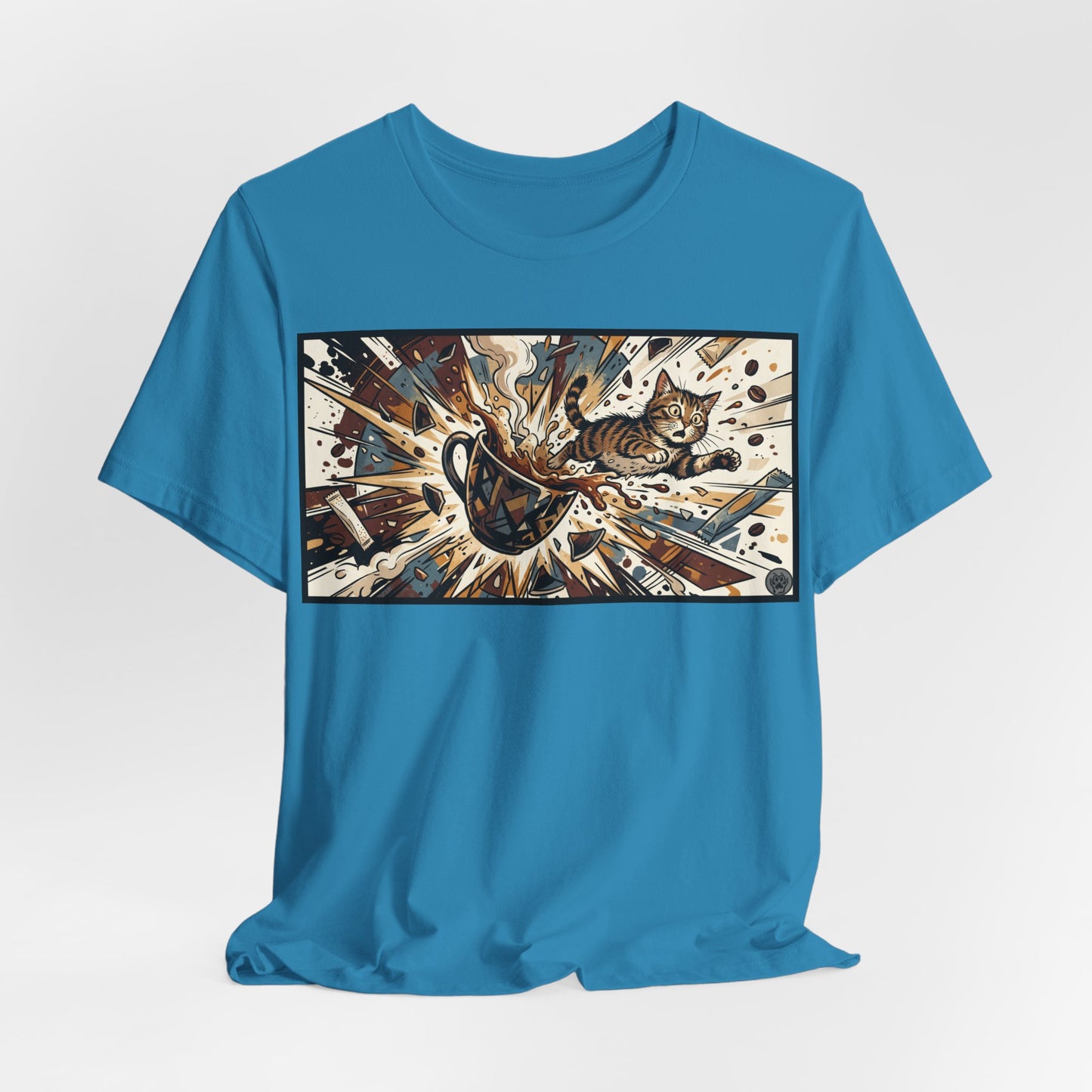VOID - Coffee Cup Explosion Art Tee — Retro Abstract Coffee Splash T-Shirt