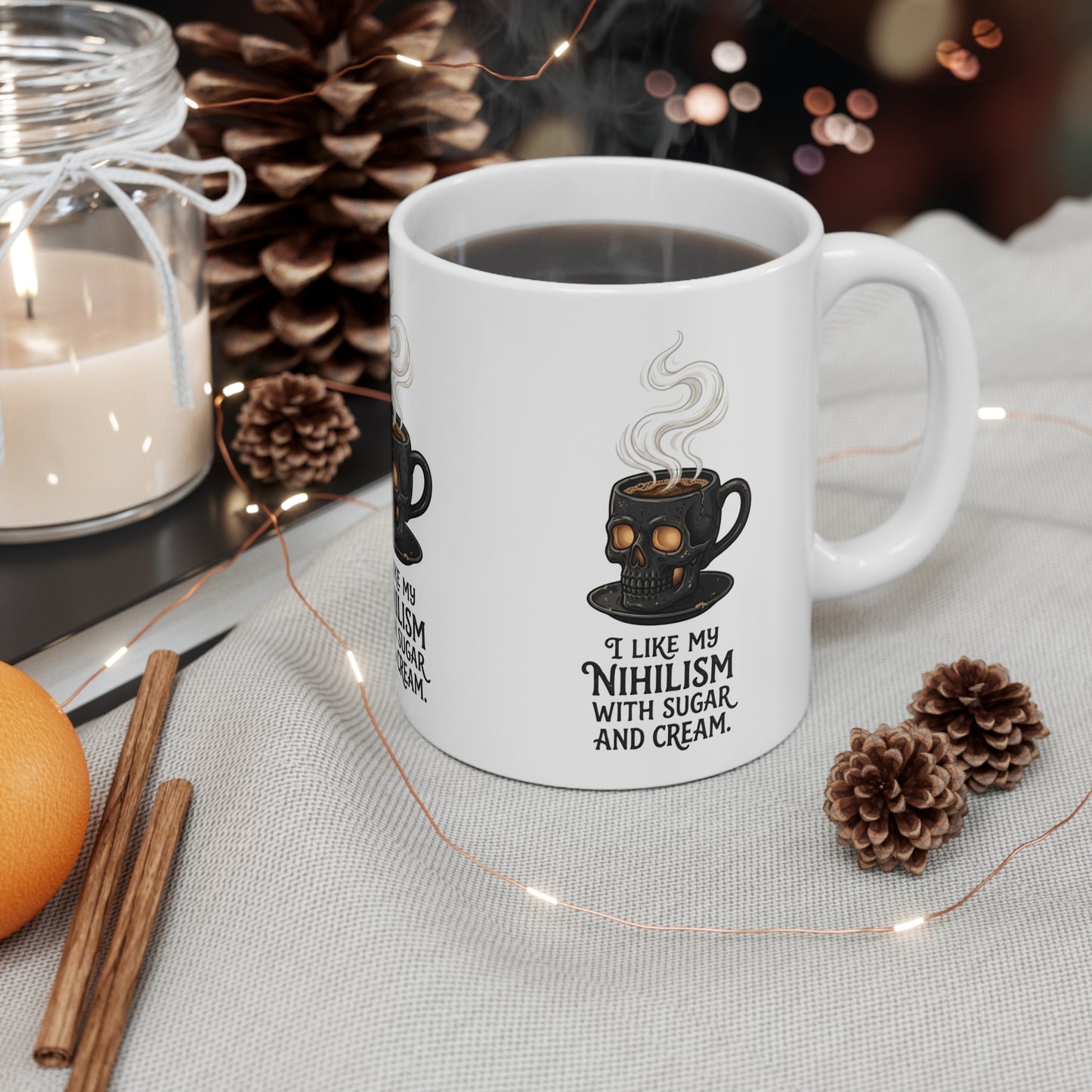 VOID - Nihilism Coffee Mug — "I Like My Nihilism With Sugar and Cream" 11oz