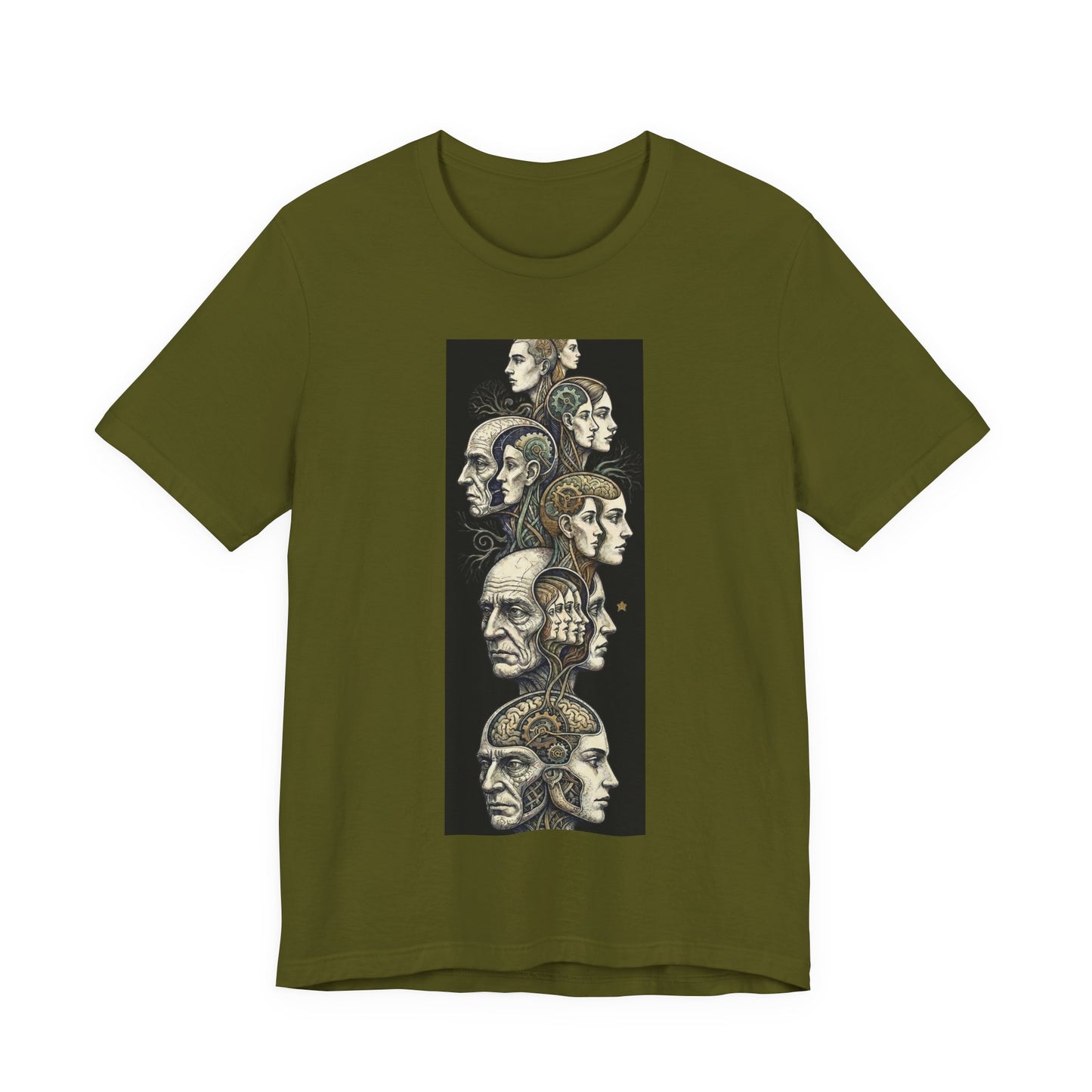 Family of Thought - Black - Phrenology Heads Vintage Anatomy Tee
