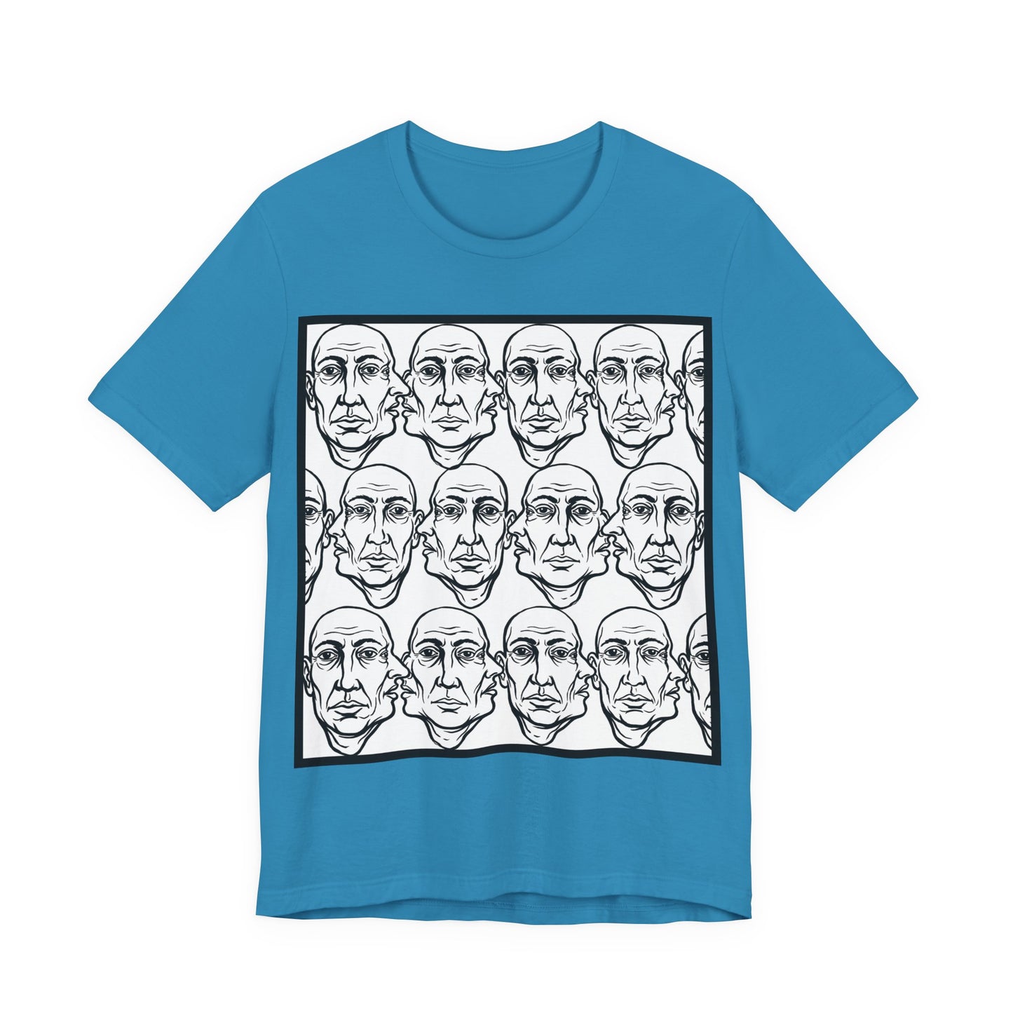 HotGossip - Version 1 - Abstract Repeating Faces Graphic Tee