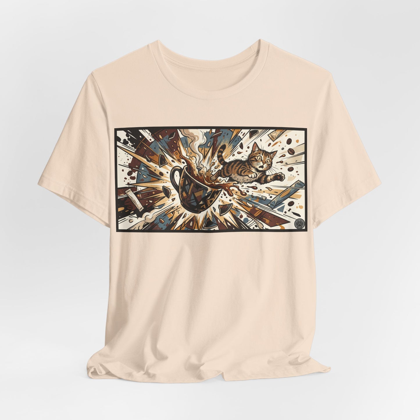 VOID - Coffee Cup Explosion Art Tee — Retro Abstract Coffee Splash T-Shirt