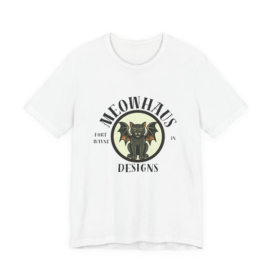 MHD - Emblem - Vintage Tattoo Cat Bat Logo Tee — “Meowhaus Designs” Graphic T-Shirt