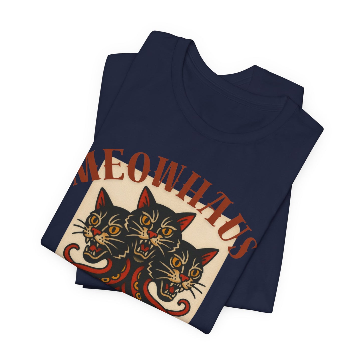 The Magic Three - Vintage Tattoo Meowhaus Cat-Octopus Graphic Tee