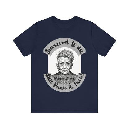 PunkMom - Survived It All Tee — Punk Rock Elder Portrait Graphic T-Shirt