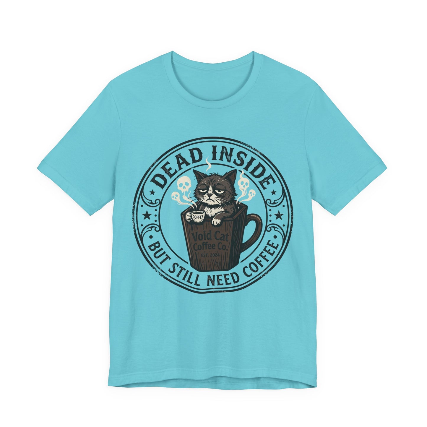 VOID - Dead Inside But Still Need Coffee Cat T-Shirt