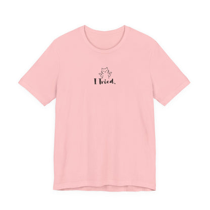 VOID - Cute Cat "I Tried." Minimalist Graphic Tee