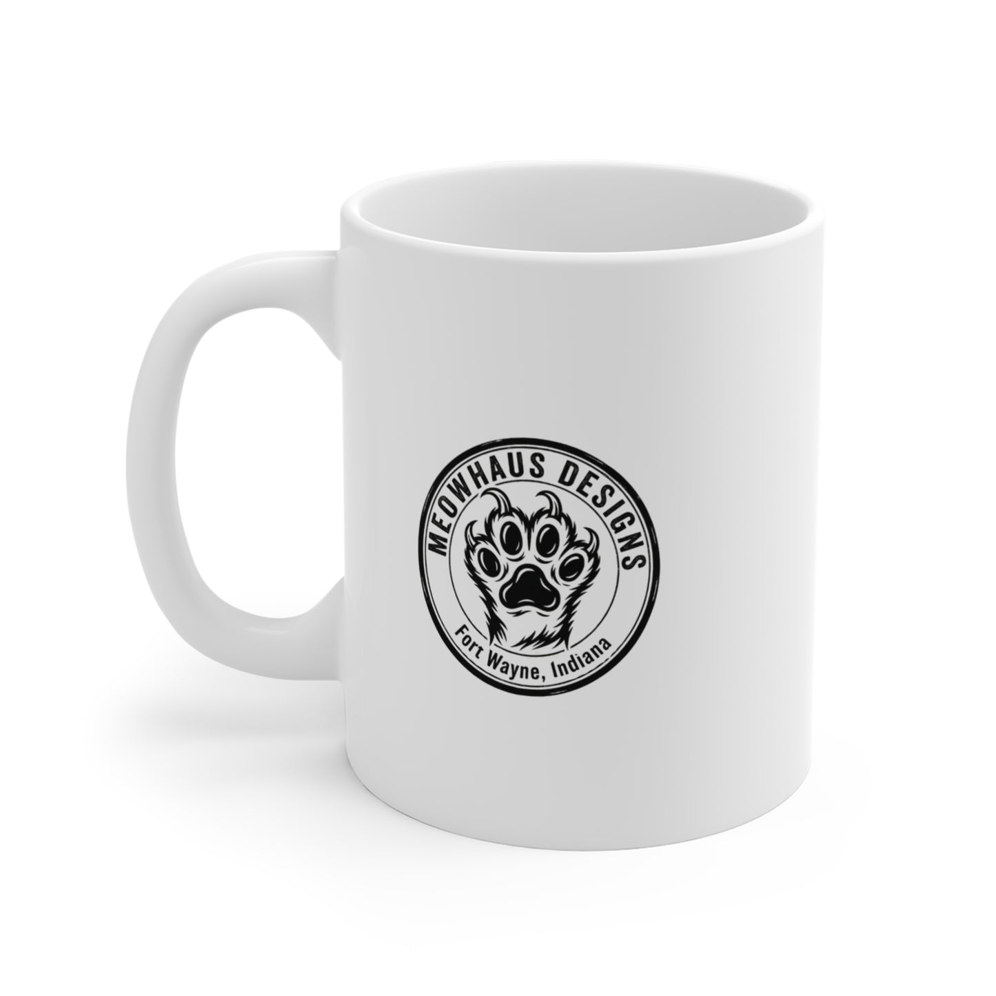 PunkCat - Big & Bold - 11oz Mug Right Handle - Rock Cat Guitarist Design