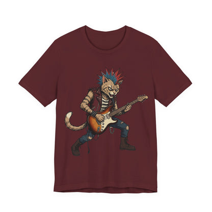 PunkCat - Punk Rock Cat Guitar T-Shirt