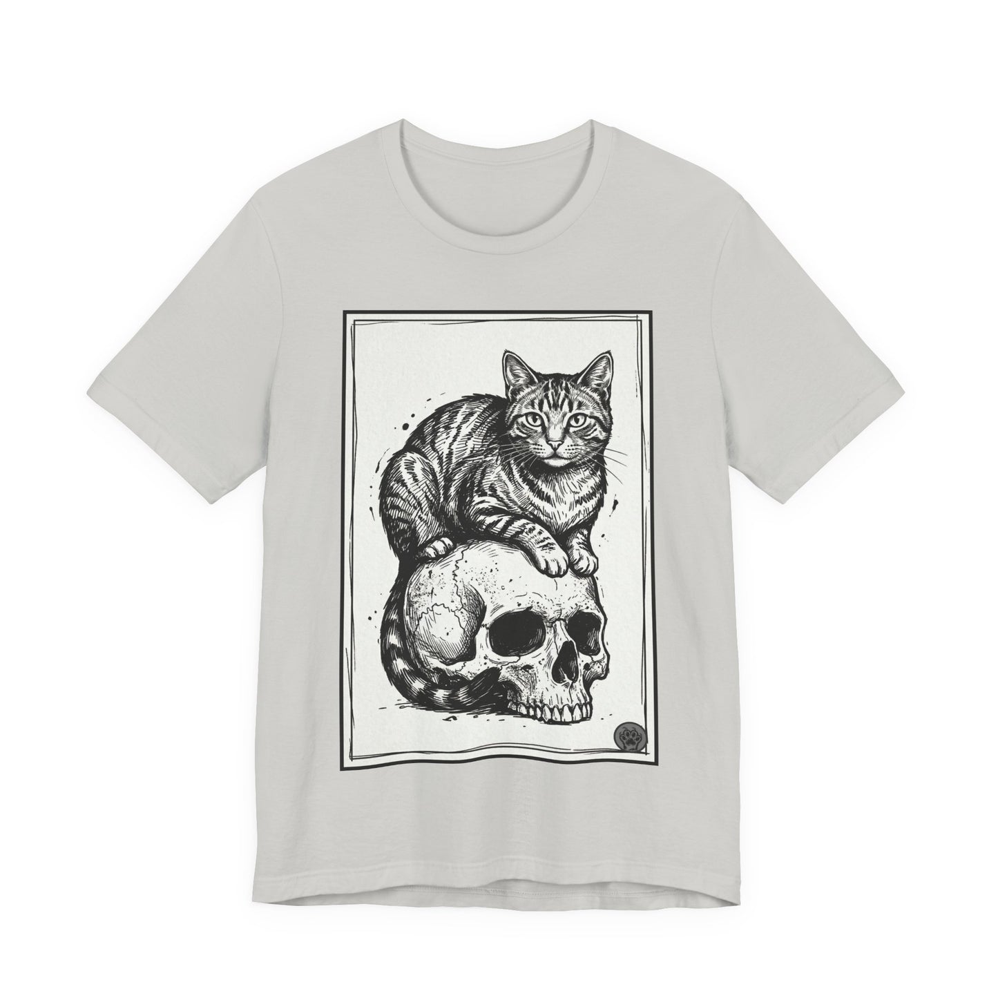 DarkArts Collection - Cat & Skull 3 Graphic Tee — Gothic Cat Skull T‑Shirt