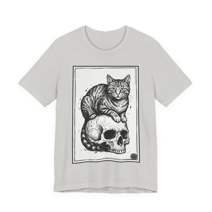 DarkArts Collection - Cat & Skull 3 Graphic Tee — Gothic Cat Skull T‑Shirt