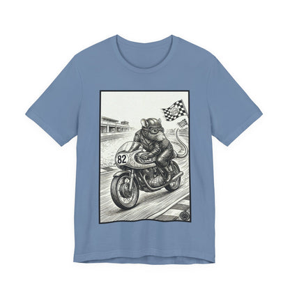 Ratney - "Rat Race" - Motorcycle Rat Racing T‑Shirt — Vintage Racer Graphic Tee