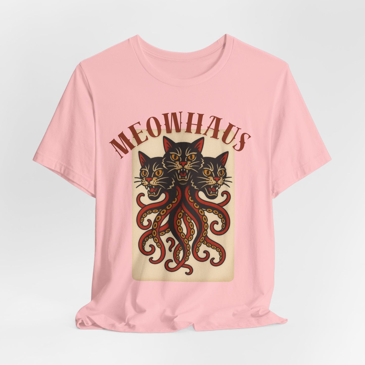 The Magic Three - Vintage Tattoo Meowhaus Cat-Octopus Graphic Tee