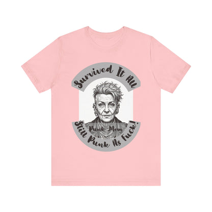 PunkMom - Survived It All Tee — Punk Rock Elder Portrait Graphic T-Shirt