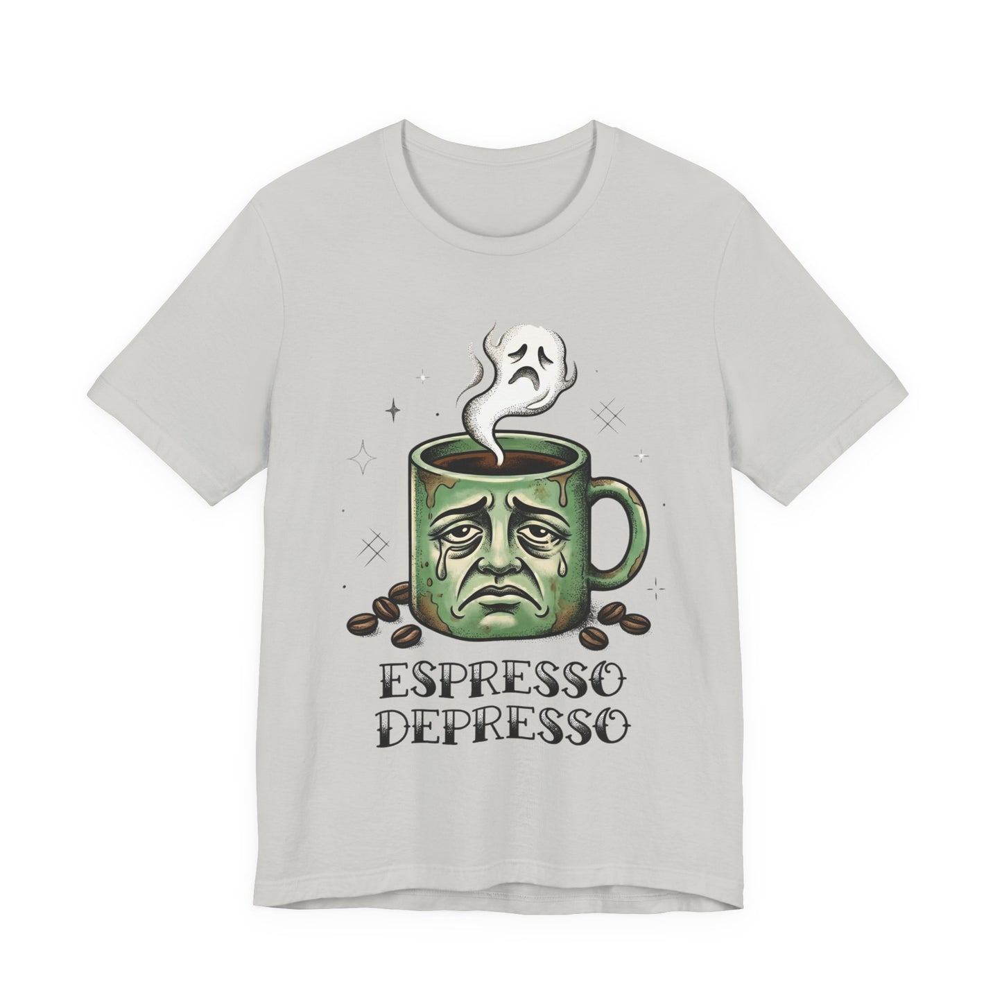 VOID - Espresso Depresso Coffee Tee – Funny Sad Coffee Mug T-Shirt
