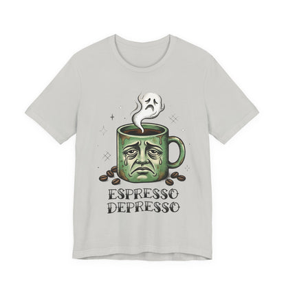 VOID - Espresso Depresso Coffee Tee – Funny Sad Coffee Mug T-Shirt