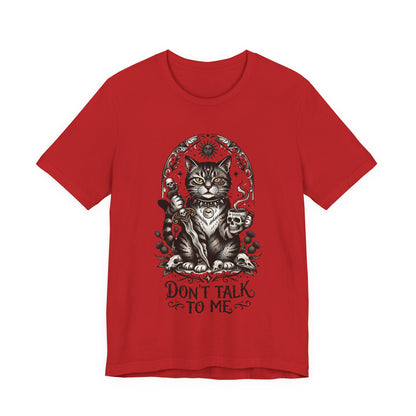 VOID - Don't Talk To Me Cat Tee — Gothic Mystic Cat Graphic T-Shirt