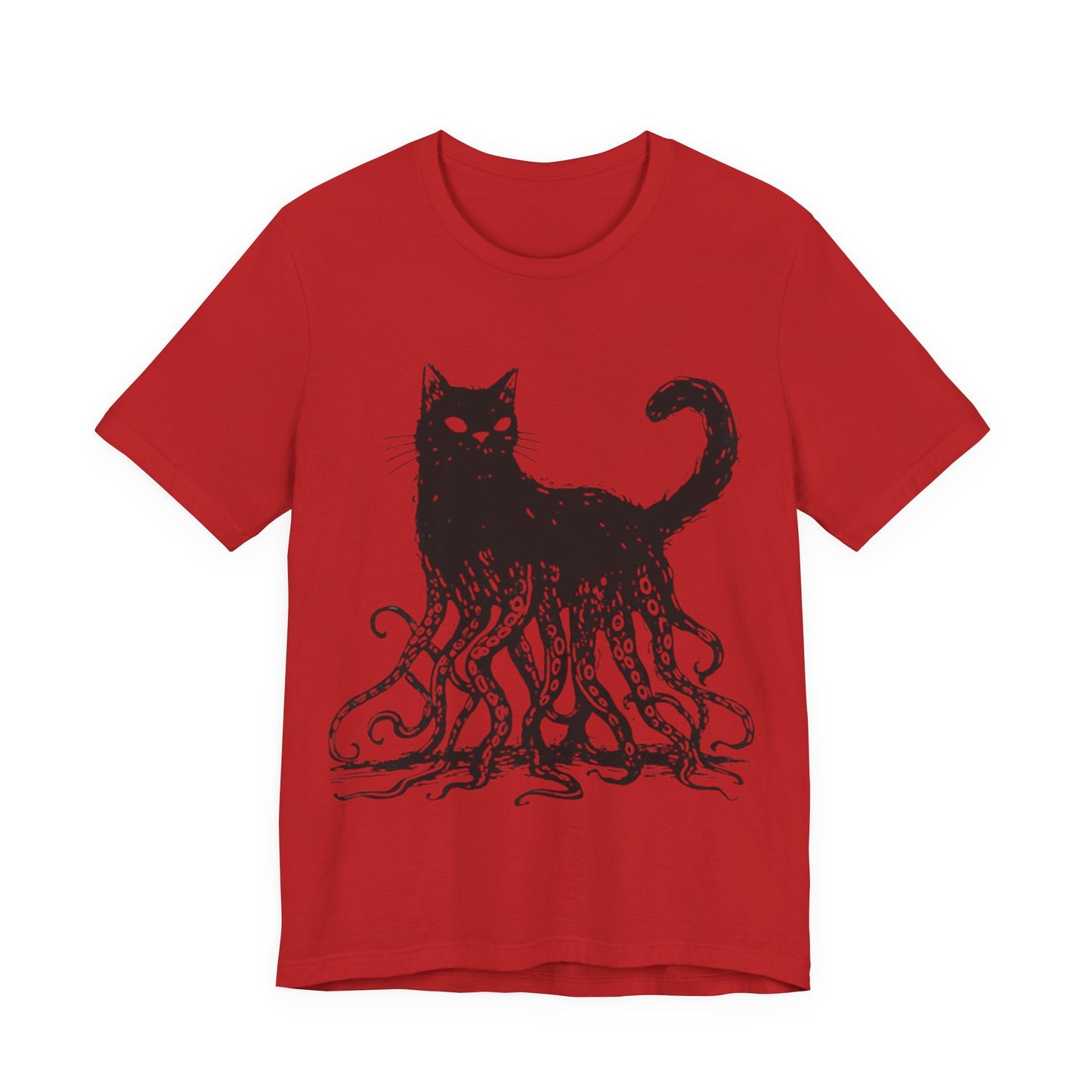OctoCat Original T‑Shirt — Black Ink Mythical Cat with Octopus Tentacles Graphic Tee
