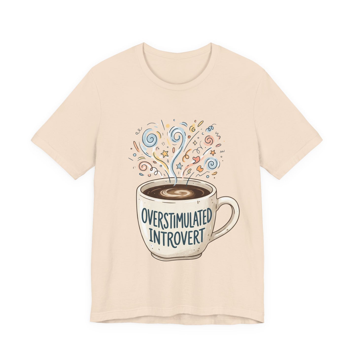 VOID - Overstimulated Introvert Coffee Tee — Cute Coffee Mug Graphic T-Shirt