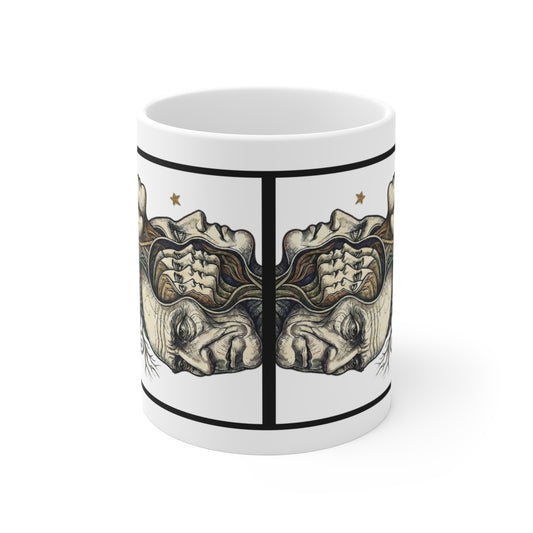 Family Of Thought - New Design 2 Horizontal - 11oz Mug Ambi Handle - Internal Thoughts, OCD, Mental Illness, Hearing Voices, ADHD