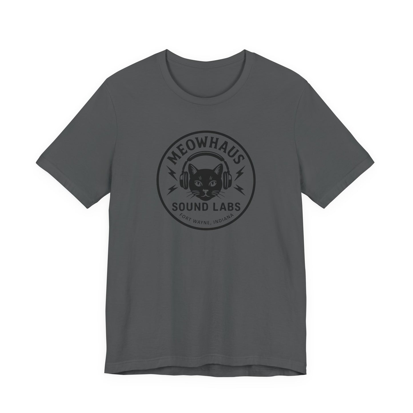 Meowhaus Sound Labs Cat Logo Tee - Clear Variation - Fort Wayne Indiana Audio Sound Music Studio School